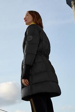 Chamarras Canada Goose Mujer Mexico - Metron Chaqueta De Plumas Negros AP6481530